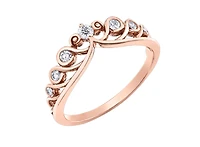 14K Rose Gold 0.18cttw Round Brilliant Multi-Stone Diamond Ring - Gold/Palladium