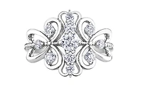 14K White Gold 0.75cttw Round Brilliant Multi-Stone Diamond Ring