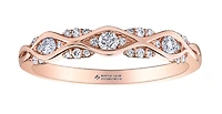 14K Rose Gold 0.22cttw Round Brilliant Multi-Stone Diamond Ring - Gold/Palladium