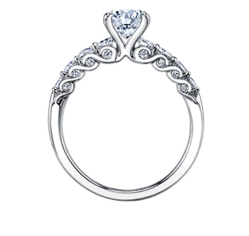 18K White Gold/Palladium Alloy (hypoallergenic) 0.80-1.70cttw Round Brilliant Multi-Stone Diamond Ring - / Carat Total
