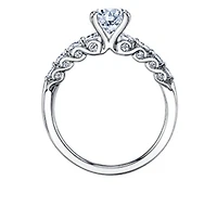 18K White Gold/Palladium Alloy (hypoallergenic) 0.80-1.70cttw Round Brilliant Multi-Stone Diamond Ring - / Carat Total