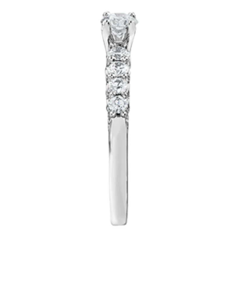 18K White Gold/Palladium Alloy (hypoallergenic) 0.80-1.70cttw Round Brilliant Multi-Stone Diamond Ring - / Carat Total