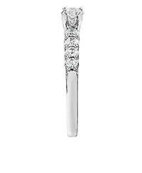 18K White Gold/Palladium Alloy (hypoallergenic) 0.80-1.70cttw Round Brilliant Multi-Stone Diamond Ring - / Carat Total