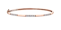 14K White Gold 0.60cttw Canadian Diamond Bangle, 7"