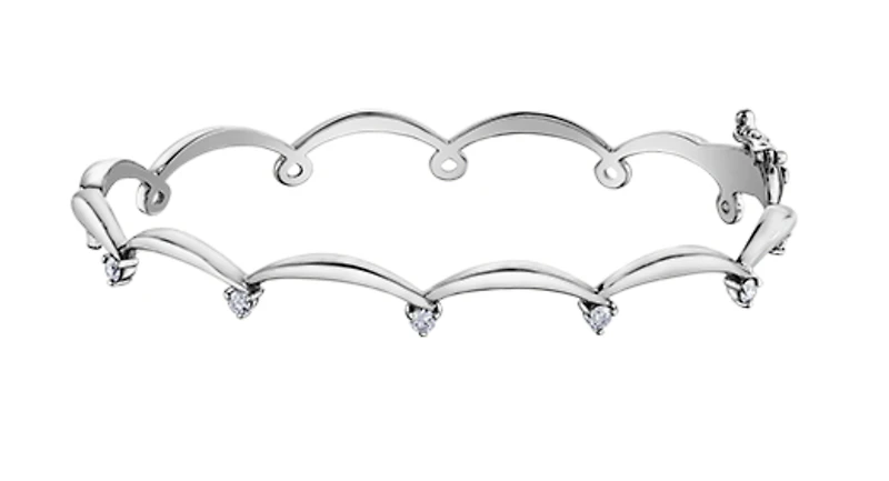 14K White Gold 0.25cttw Canadian Diamond Tennis Bracelet, 7"