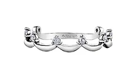 14K White Gold 0.15cttw Scalloped Canadian Diamond Band, 6.5