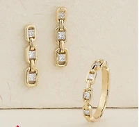 14K Yellow Gold 0.20cttw Princess Canadian Diamond Band, 6.5
