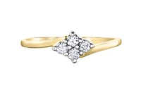 14K White Gold 0.16cttw Canadian Diamond Ring, 6.5
