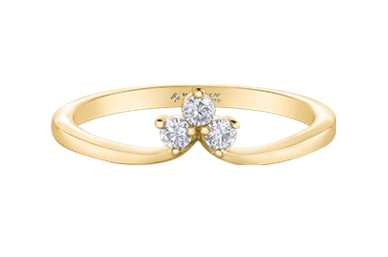 14K Rose Gold 0.10cttw Canadian Diamond Ring/Band, 6.5