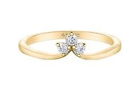 14K Rose Gold 0.10cttw Canadian Diamond Ring/Band, 6.5