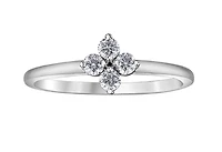 14K White Gold 0.25cttw Canadian Diamond Ring, 6.5