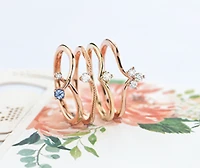 14K Yellow Gold 0.04cttw Canadian Diamond Ring, 6.5