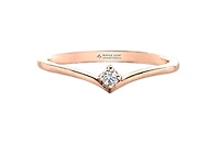 14K Yellow Gold 0.04cttw Canadian Diamond Ring, 6.5