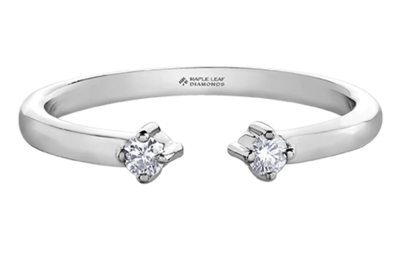14K Yellow Gold 0.08cttw Canadian Diamond Ring, 6.5