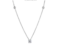 14K White Gold 0.66cttw Canadian Diamond Necklace