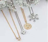 14K Yellow Gold 0.04-0.23cttw Round Brilliant Canadian Diamond Bezel Set Necklace - / Carat Total