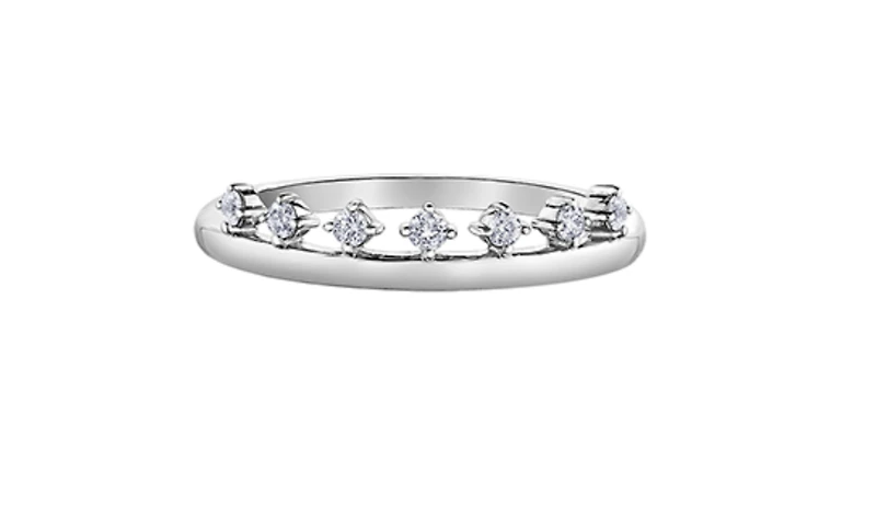14K Yellow Gold 0.14cttw Canadian Diamond Band, 6.5
