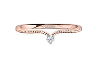 14K Yellow Gold 0.03cttw Canadian Diamond Ring, 6.5