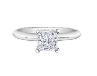 Platinum 0.50-0.70cttw Canadian Princess Diamond Engagement Ring - 0.50 Carat /