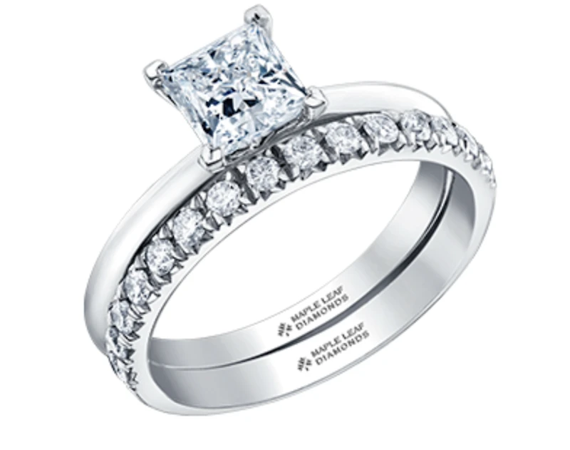 Platinum 0.50-0.70cttw Canadian Princess Diamond Engagement Ring - 0.50 Carat /