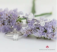 Platinum 0.50-0.70cttw Canadian Pear Shape Diamond Engagement Ring - 0.50 Carat /