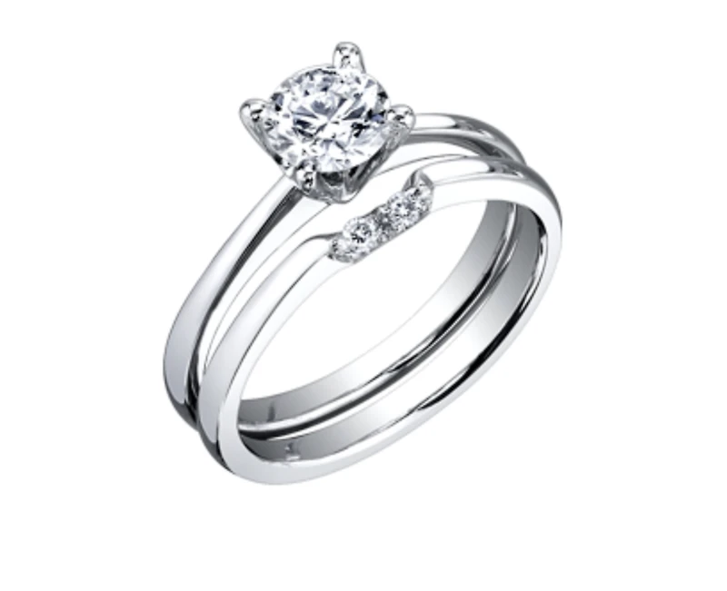 Platinum -0.70cttw Canadian Round Brilliant Diamond Engagement Ring