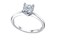 Platinum 0.25-0.70cttw Canadian Princess Cut Diamond Engagement Ring - 0.40 Carat /