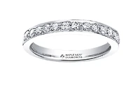 Platinum 0.32-56cttw Canadian Diamond Wedding Band, size 6.5 - 0.32 Carat Total