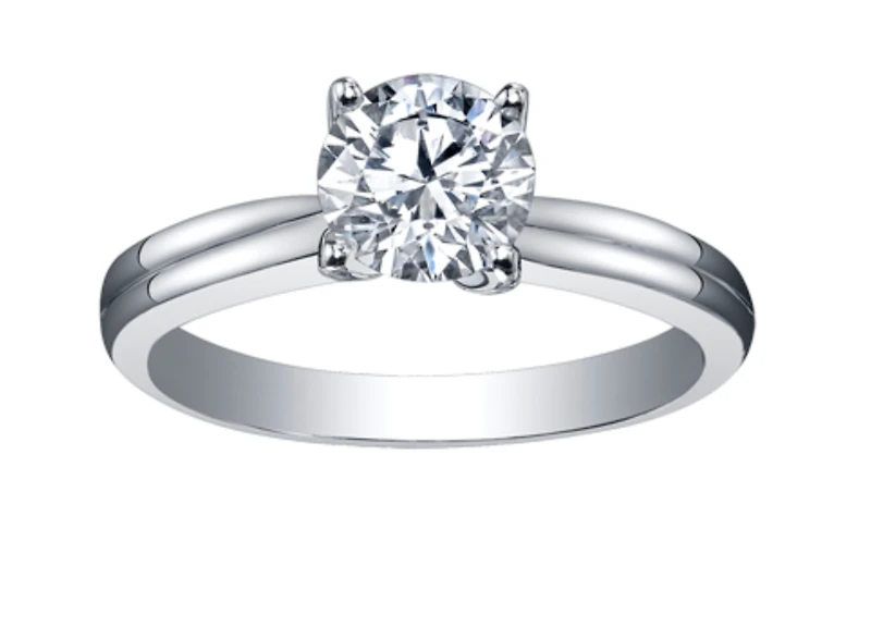 Platinum 0.30-0.70cttw Canadian Round Brilliant Diamond Engagement Ring - 0.30 Carat /