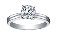 Platinum 0.30-0.70cttw Canadian Round Brilliant Diamond Engagement Ring - 0.30 Carat /