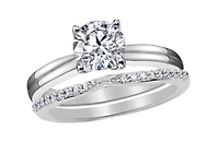 Platinum 0.30-0.70cttw Canadian Round Brilliant Diamond Engagement Ring - 0.30 Carat /