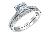 Platinum 0.75cttw Canadian Princess Cut Diamond Engagement Ring - 0.75 Carat Total /