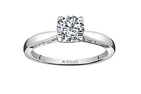 Platinum -0.82cttw Canadian Round Brilliant Diamond Engagement Ring