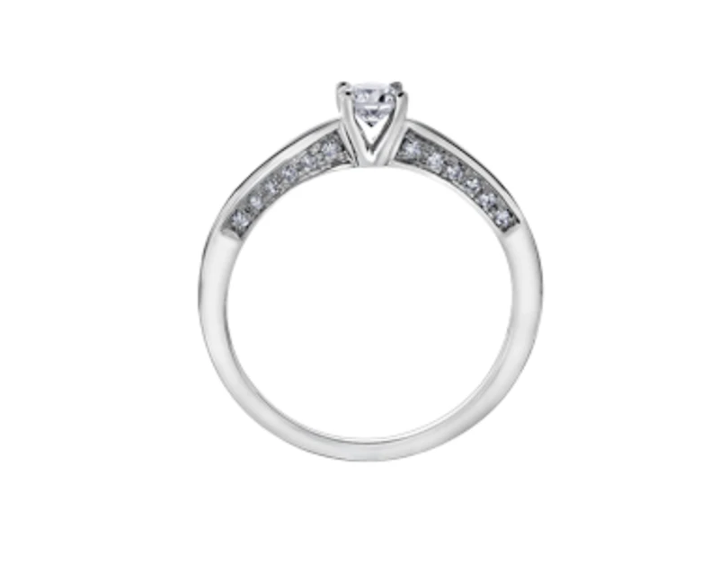 Platinum -0.82cttw Canadian Round Brilliant Diamond Engagement Ring