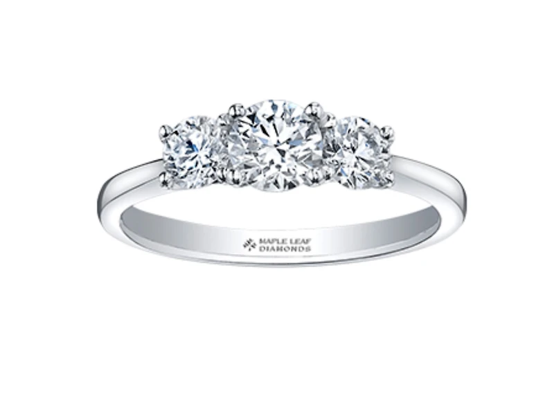 Platinum 0.50-1.00cttw Canadian Round Brilliant Multi Stone Diamond Engagement Ring - 0.50 Carat Total /