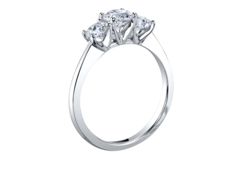 Platinum 0.50-1.00cttw Canadian Round Brilliant Multi Stone Diamond Engagement Ring - 0.50 Carat Total /