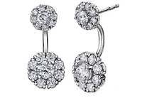 14K White Gold 2.00cttw Canadian Diamond Stud Earrings
