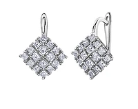 18K White Gold & Palladium Alloy (hypoallergenic) 1.52-2.84cttw Canadian Diamond Drop Earrings - / Carat Total