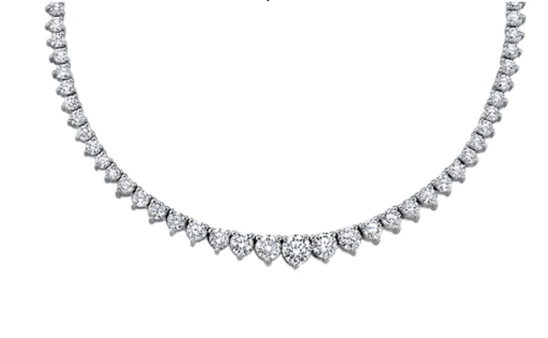 18K White Gold & Palladium Alloy (hypoallergenic) 9.03cttw Canadian Diamond Strand