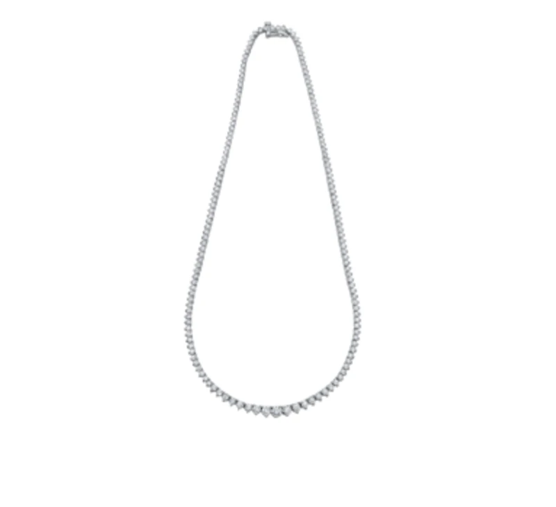 18K White Gold & Palladium Alloy (hypoallergenic) 9.03cttw Canadian Diamond Strand