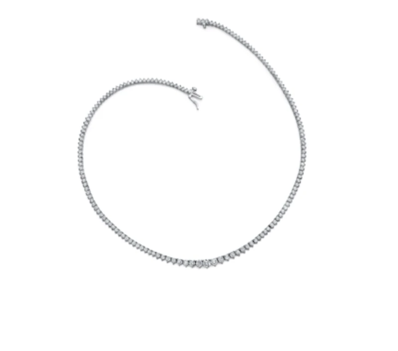 18K White Gold & Palladium Alloy (hypoallergenic) 9.03cttw Canadian Diamond Strand