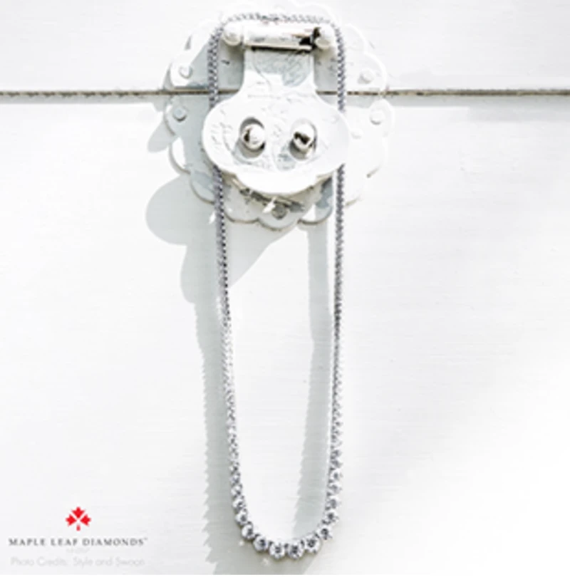 18K White Gold & Palladium Alloy (hypoallergenic) 9.03cttw Canadian Diamond Strand
