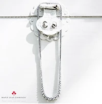 18K White Gold & Palladium Alloy (hypoallergenic) 9.03cttw Canadian Diamond Strand