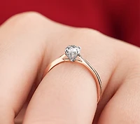 14K Rose Gold 0.40cttw Canadian Diamond Engagement Ring - /