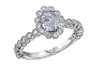 18K White Gold & Palladium Alloy (hypoallergenic) 1.50cttw Canadian Diamond Engagement Ring