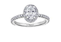 18K White Gold & Palladium Alloy (hypoallergenic) 1.45cttw Canadian Diamond Engagement Ring