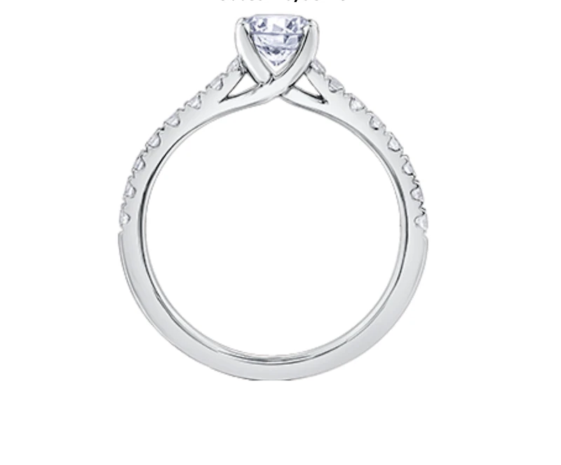 18K Yellow Gold & Palladium Alloy (hypoallergenic) 0.55-0.95cttw Canadian Diamond Engagement Ring - / Carat Total