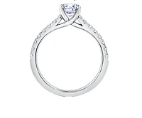 18K Yellow Gold & Palladium Alloy (hypoallergenic) 0.55-0.95cttw Canadian Diamond Engagement Ring - / Carat Total