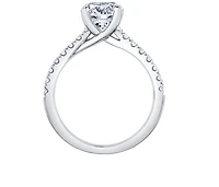 18K Yellow Gold & Palladium Alloy (hypoallergenic) 1.25-1.75cttw Canadian Diamond Engagement Ring - / Carat Total