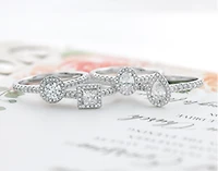 18K White Gold & Palladium Alloy (hypoallergenic) 0.53-1.25cttw Canadian Princess Diamond Engagement Ring - / Carat Total